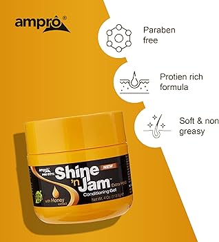 Atlas Ethnic Shine 'n Jam Conditioning Gel, Extra Hold, 4 Oz