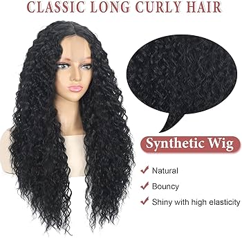 Black Curly Synthetic Hair Wig