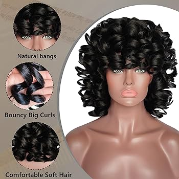 Black Curly Synthetic Hair Wig