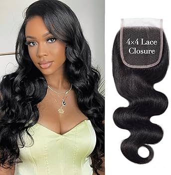 Black Lace Closure Hair Extension coil & crown TIB/4 15A grade