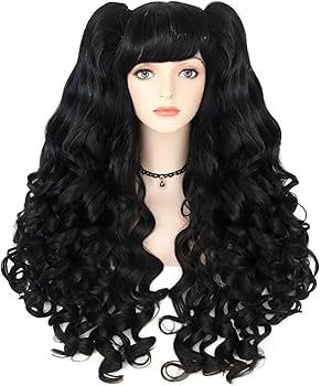 Black Wavy Wig with Cap
