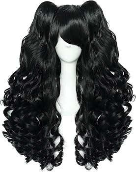 Black Wavy Wig with Cap