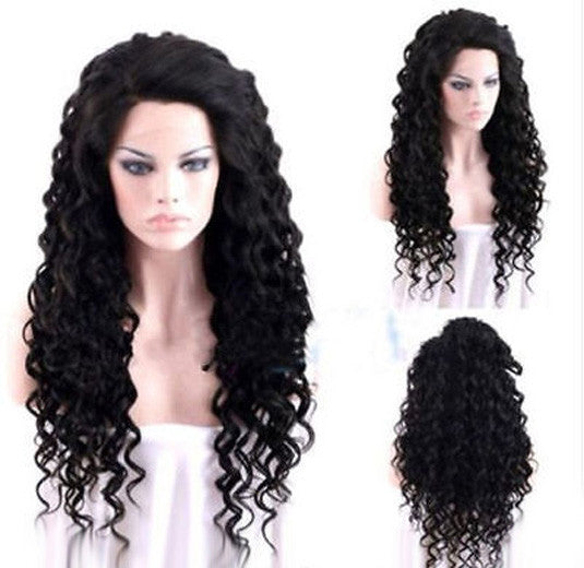 Black Wavy Wig with Cap