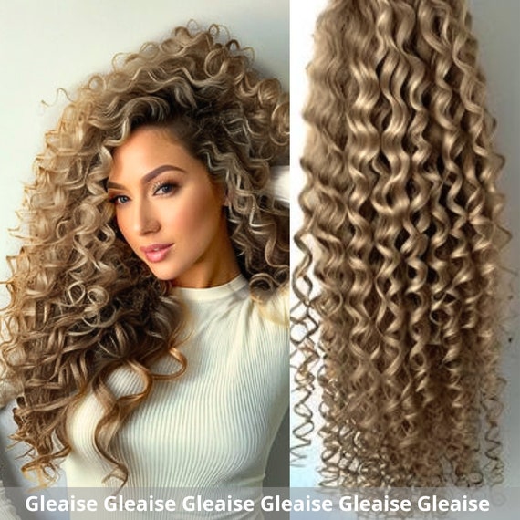 Blonde Wavy Hair Extensions T27/613