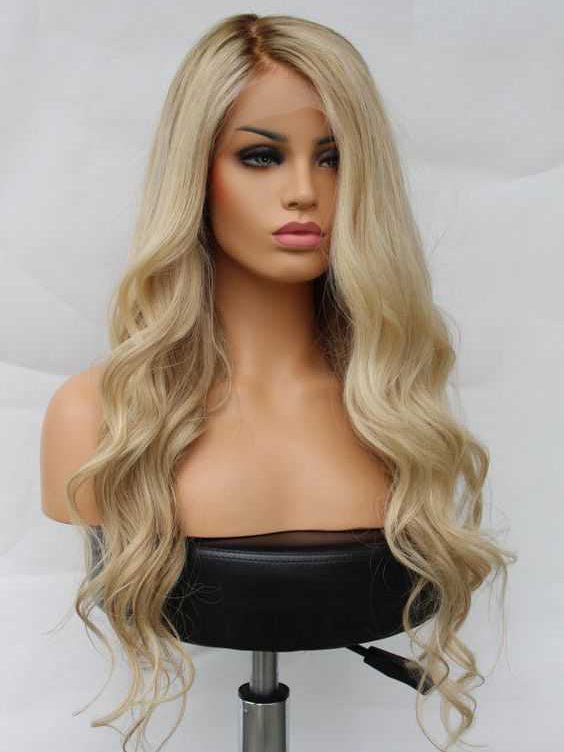 Blonde Wavy Lace Front Wig (W05YBP)