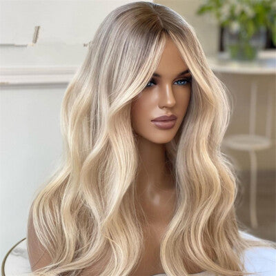 Blonde Wavy Lace Front Wig (W05YBP)