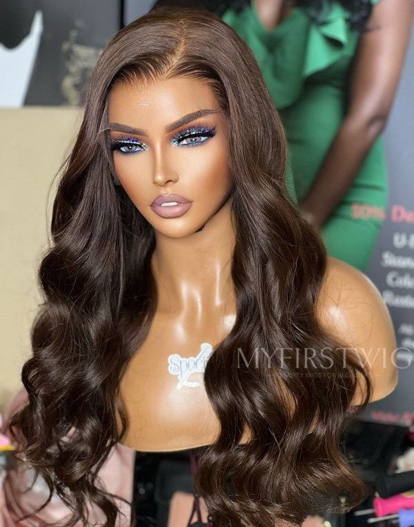 Brown Wavy Lace Front Wig
