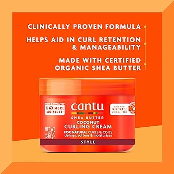 Cantu Coconut Curling Cream for Natural Hair, 12.0 oz