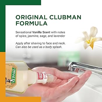 Clubman Classic Vanilla After Shave Lotion, 6 oz
