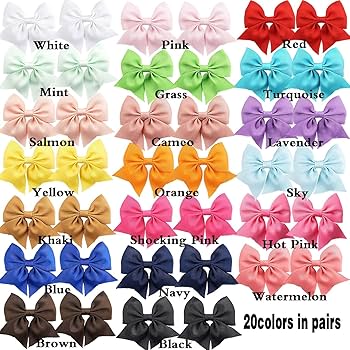 Colorful Grosgrain Hair Bows