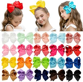 Colorful Grosgrain Hair Bows