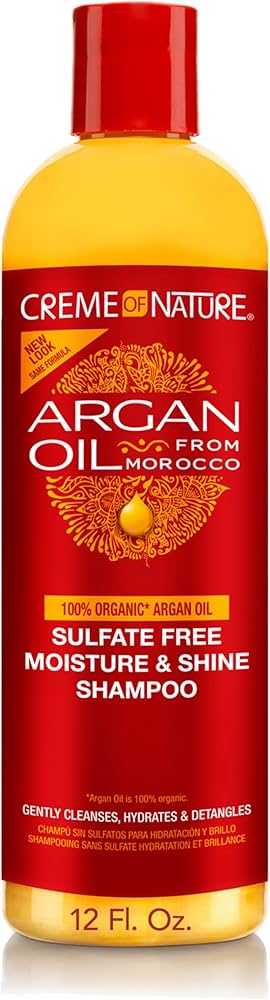 Creme Of Nature Argan Oil Shampoo, Moisture & Shine, 12 OZ