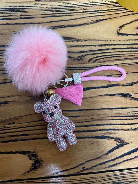 Crystal Bear Keychain Charm