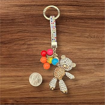 Crystal Bear Keychain Charm