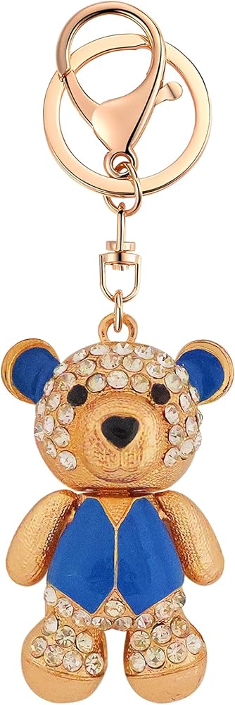 Crystal Bear Keychain Charm