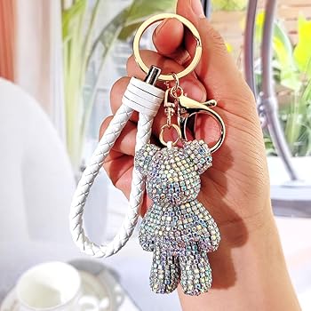 Crystal Bear Keychain with Tassel