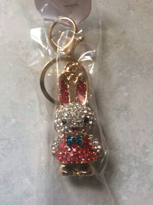 Crystal Bunny Keychain Accessory
