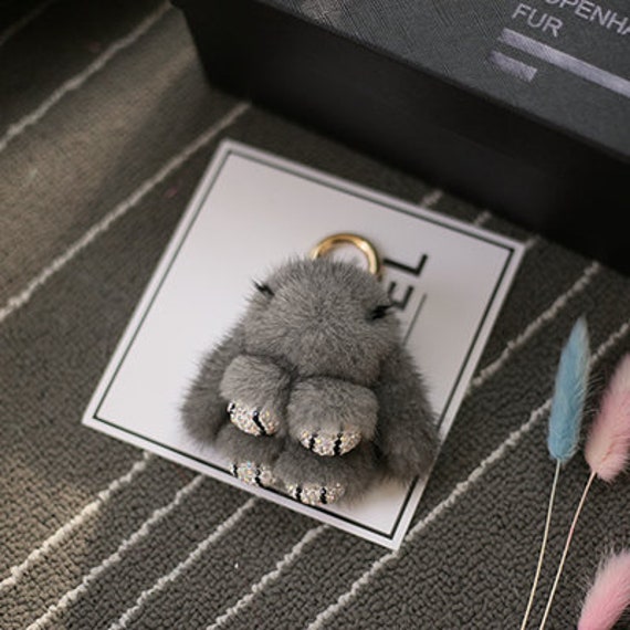 Crystal Bunny Keychain Accessory