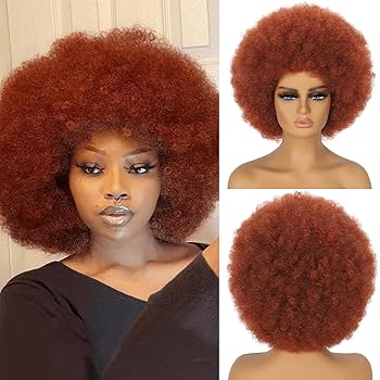 Curly Auburn Afro Wig