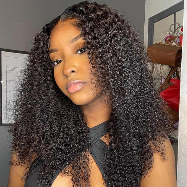 Curly Black Lace Front Wig