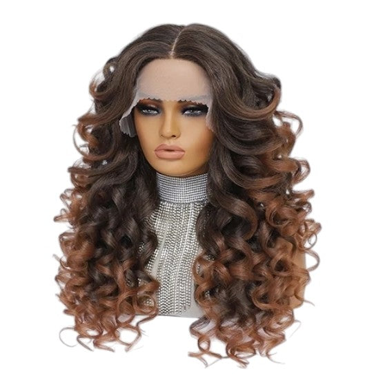 Curly Brown Lace Front Wig