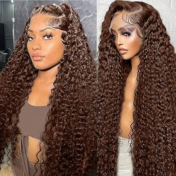Curly Brown Lace Front Wig/brownish gold