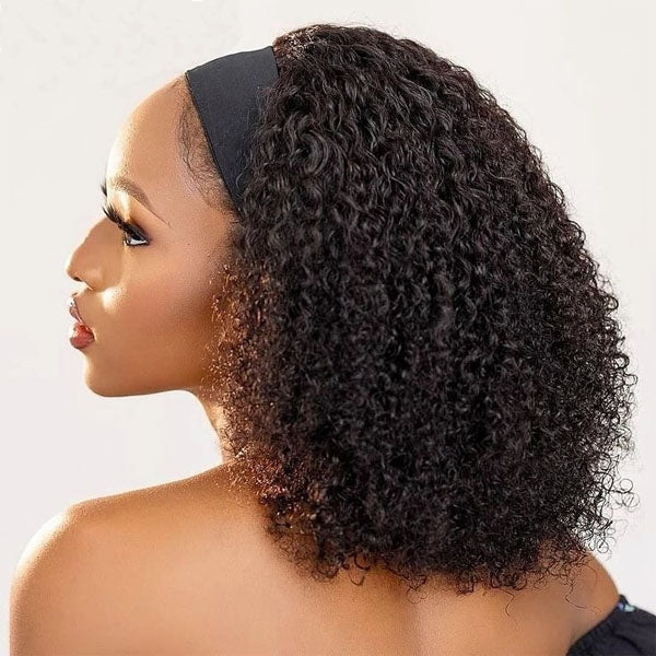 Curly Headband Wig braids all black