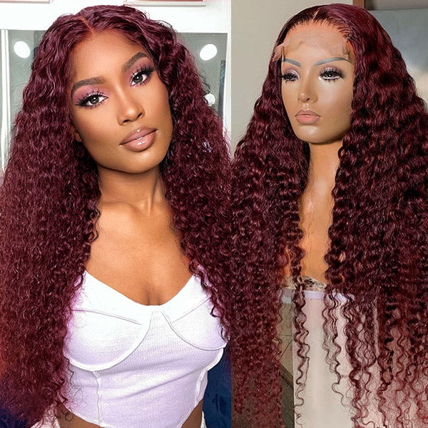 Deep Burgundy Lace Front Wig
