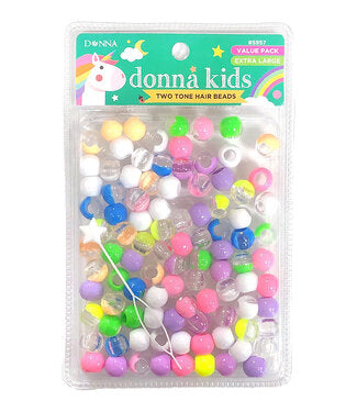 Donna Kids Two Tone Hair Beads black and white