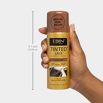 EBIN NEW YORK Tinted Lace Aerosol Spray Medium Dark Brown