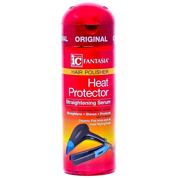 Fantasia Hair Polisher Heat Protector Straightening Serum, 6 oz
