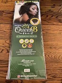 Generic Urban Beauty Queen B Braiding Hair Pack of 3 Jet Black