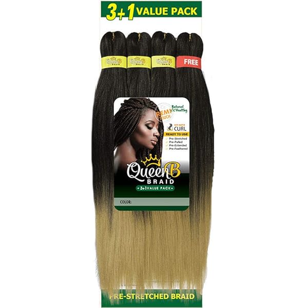Generic Urban Beauty Queen B Braiding Hair Pack of 3 Jet Black