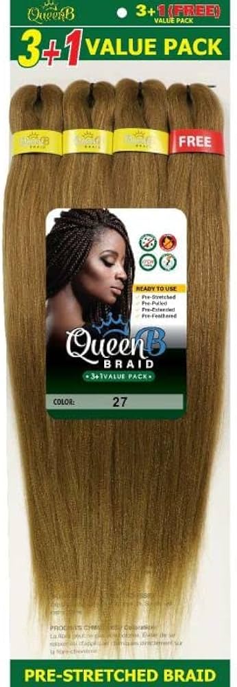 Generic Urban Beauty Queen B Braiding Hair Pack of 3 Jet Black