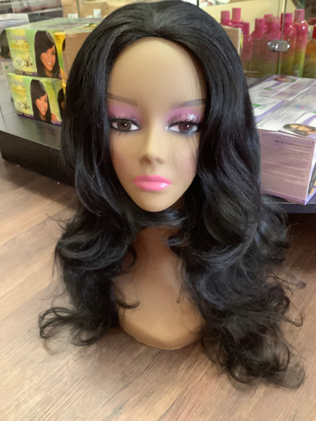 Black Wavy Hair Wig (W05Y09)