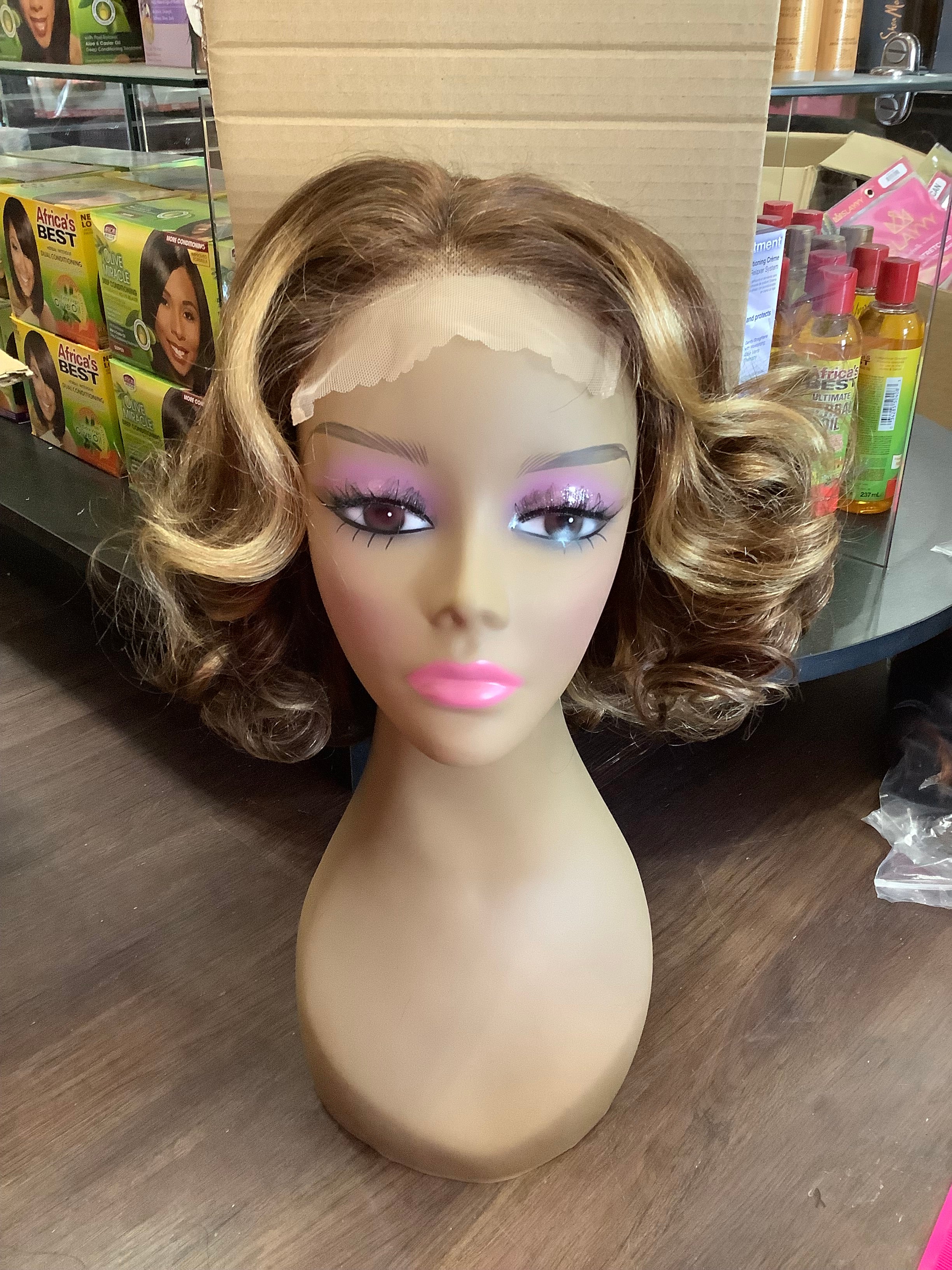Blonde Wavy Lace Front Wig (W05YBP)