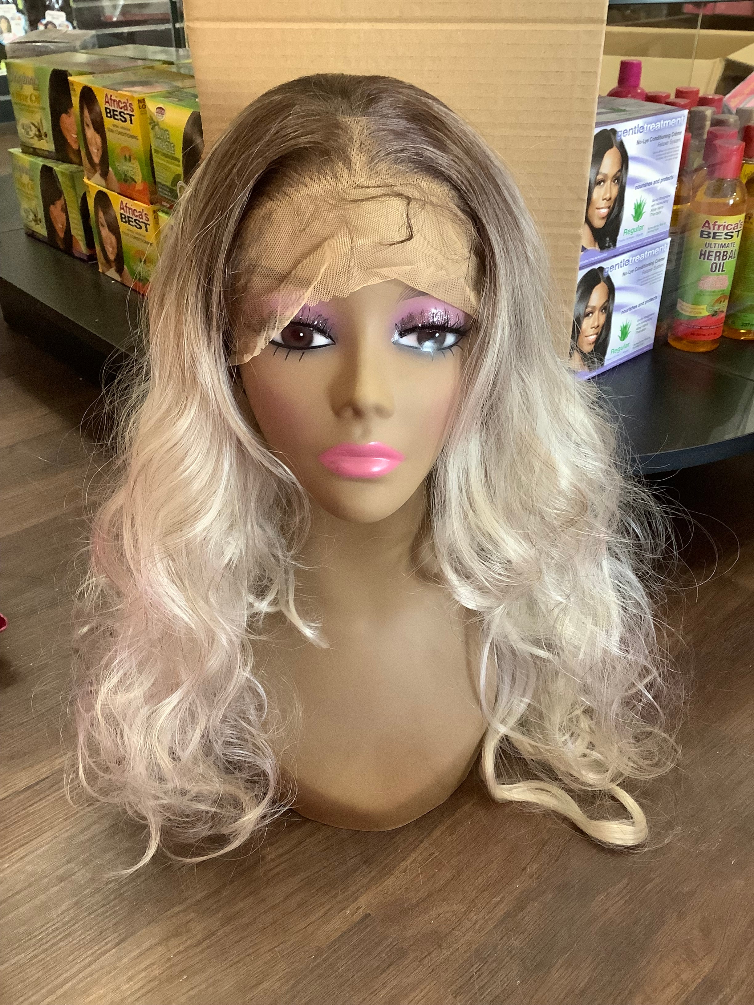 Blonde Ombre Lace Front Wig (W05XWE)