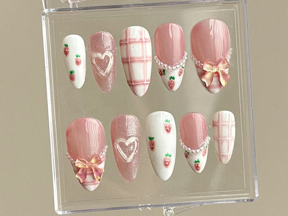 Isabella Pink Press-On Nails