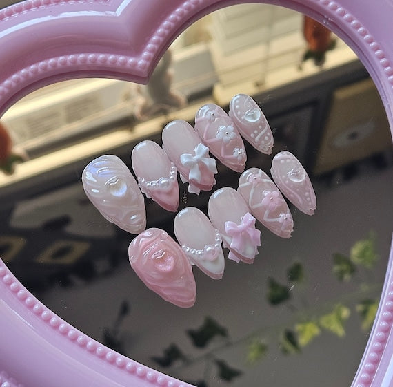 Isabella Pink Press-On Nails