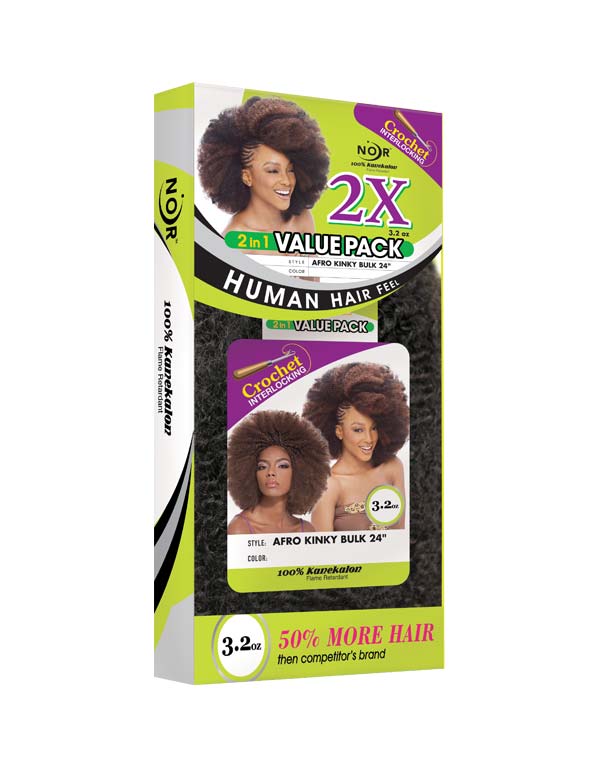 Janet Collection Afro Kinky Bulk Synthetic Hair Braids 24 Inch