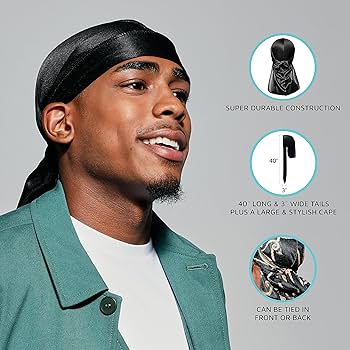 KISSCOLORSANDCARE Power Wave Satin Durag Gold