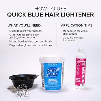 L'Oréal Paris Quick Blue Powder Lightener, Large 1 Oz