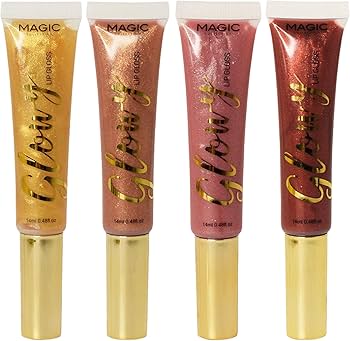 Magic Collection Glowy Lip Gloss LIP55, 1 Fl Oz, Pack of 4