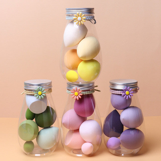 Makeup Sponge Jar Set
