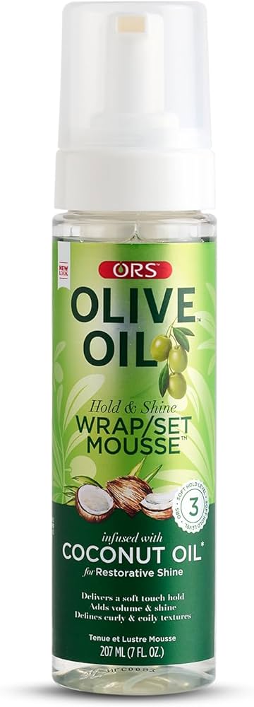 Organic Root Stimulator Olive Oil Mousse, Hold & Shine, 7 oz
