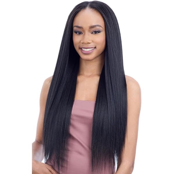 Organique Mastermix Straight 24" Synthetic Bundle Weave 1B Off Black