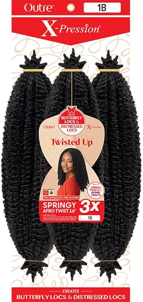 Outre 3X Springy Afro Twist Synthetic Braid 16"