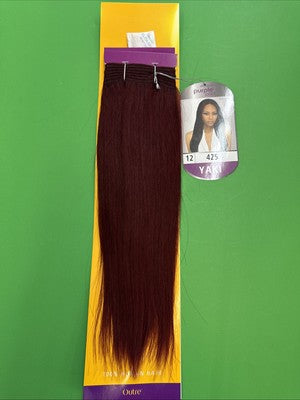 Outre Purple Pack 100% Human Hair Yaki Weave 10" 2