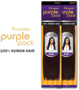 Outre Purple Pack Yaki 14" 100% Human Hair Weave