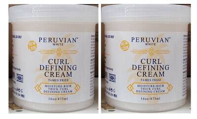 PERUVIAN White Curl Defining Cream, Pack of 2, 16 OZ